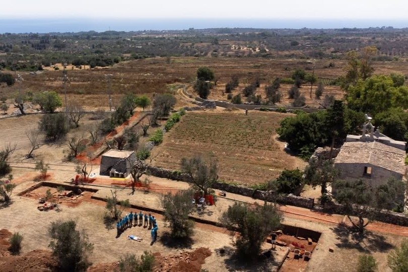 Panoramica dell'area di scavo
